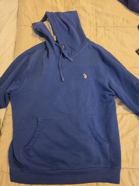U.S. Polo Assn. Royal Blue Pullover Hoodie with Embroidered Pony
